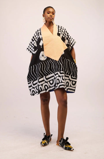Dye Lab Mini Agbada (B/W)